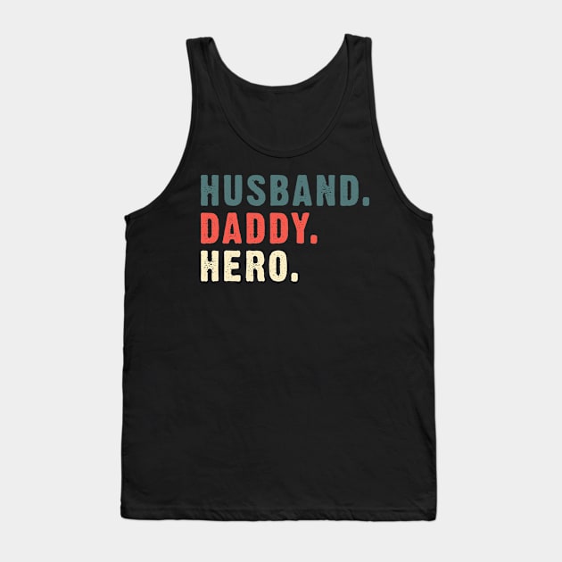 Vintage Husband Daddy Hero Costume Gift Tank Top by Ohooha